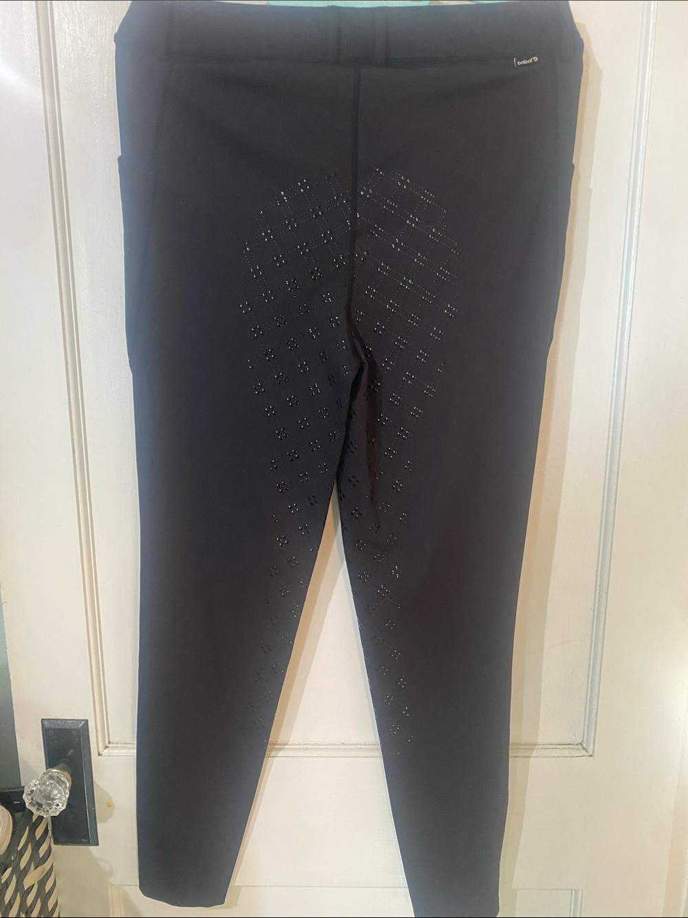 Baleaf Black Women's Silicone-Grip Riding Leggings